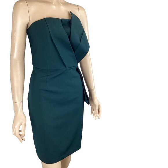 Adelyn Rae NWT Strapless Emerald Green Cocktail Dress Size Large - Picture 5 of 8